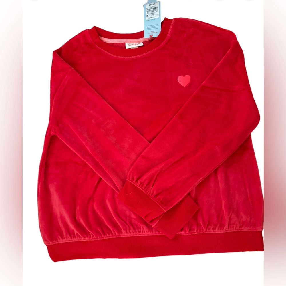 Brand New Cat & Jack Red Sweatshirt for Girls Large (10/12)